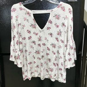 True Craft Floral Quarter Length Tee